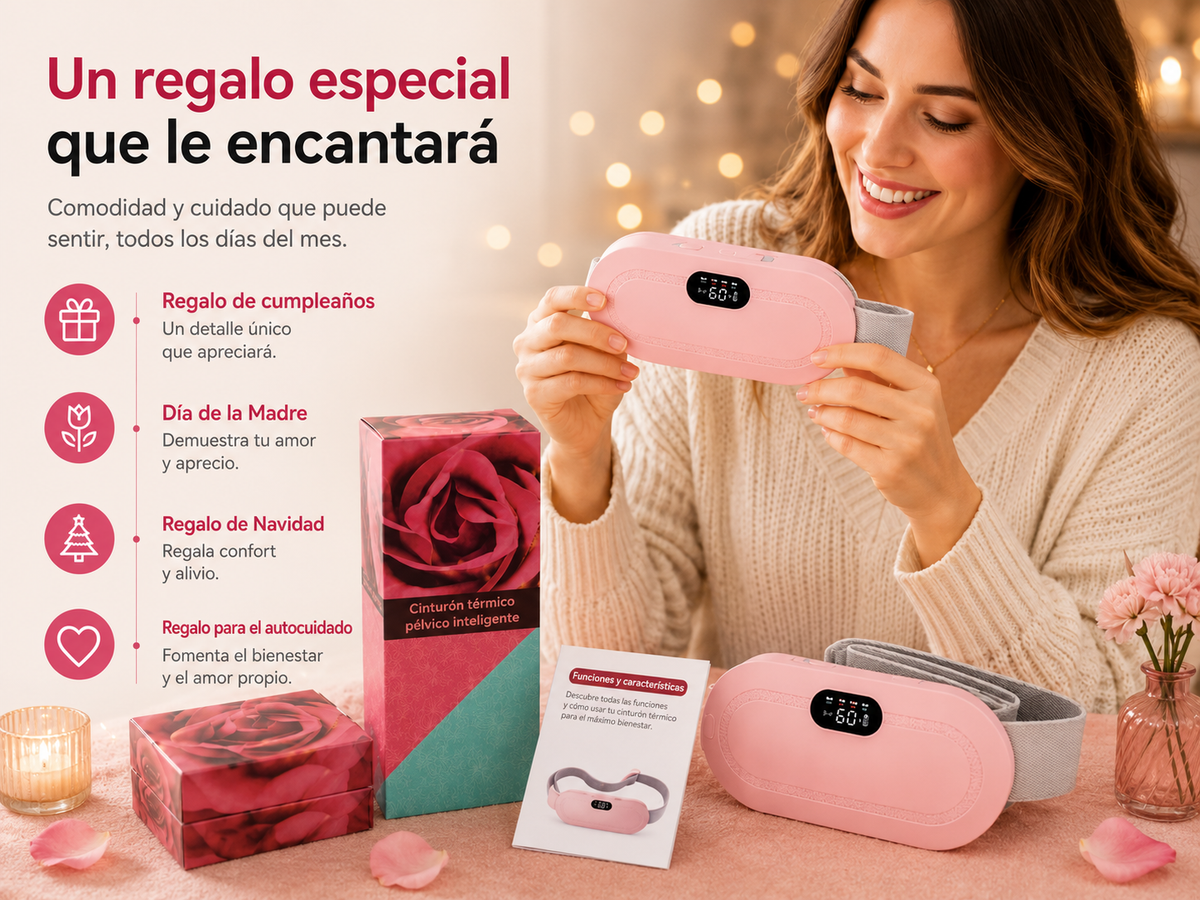 💝 ¡El regalo perfecto para ella! Cinturón de masaje y calor para el ciclo menstrual