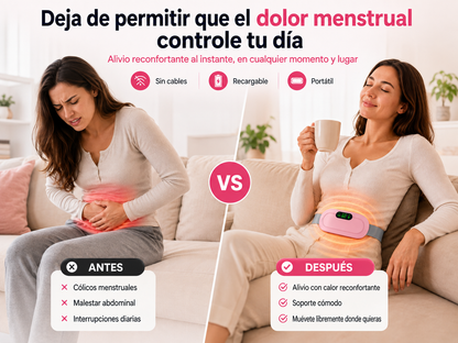 💝 ¡El regalo perfecto para ella! Cinturón de masaje y calor para el ciclo menstrual
